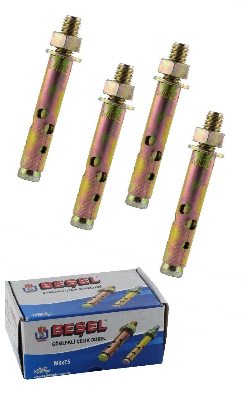 BEŞEL ÇELİK DÜBEL GÖMLEKLİ M12*110 ÇD12110