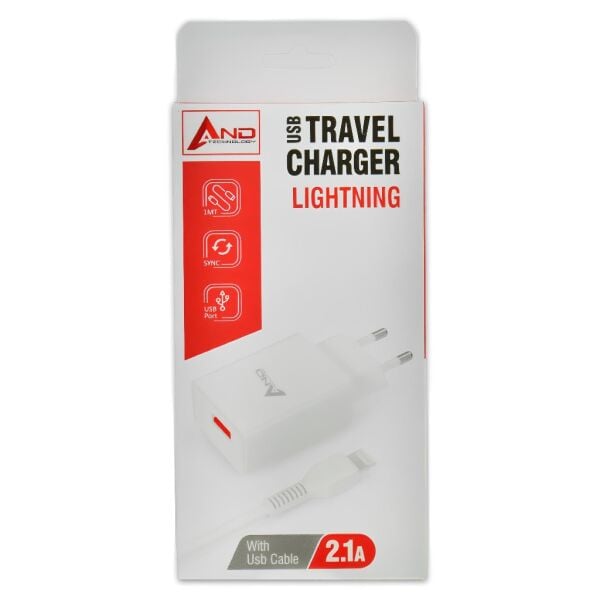 AND LİGHTNİNG USB ŞARJ 2.1A AND-A5