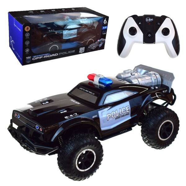 UZAKTAN KUMANDALI 1:8 2.4 GHz HIZLI OFF ROAD POLİS ARABASI SH40185A