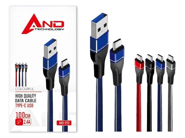AND TYPE-C USB DATA KABLO 2.4A AND-252