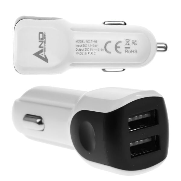 AND 24 W DUAL PORT ARAÇ ŞARJ 3,4 A AND-706