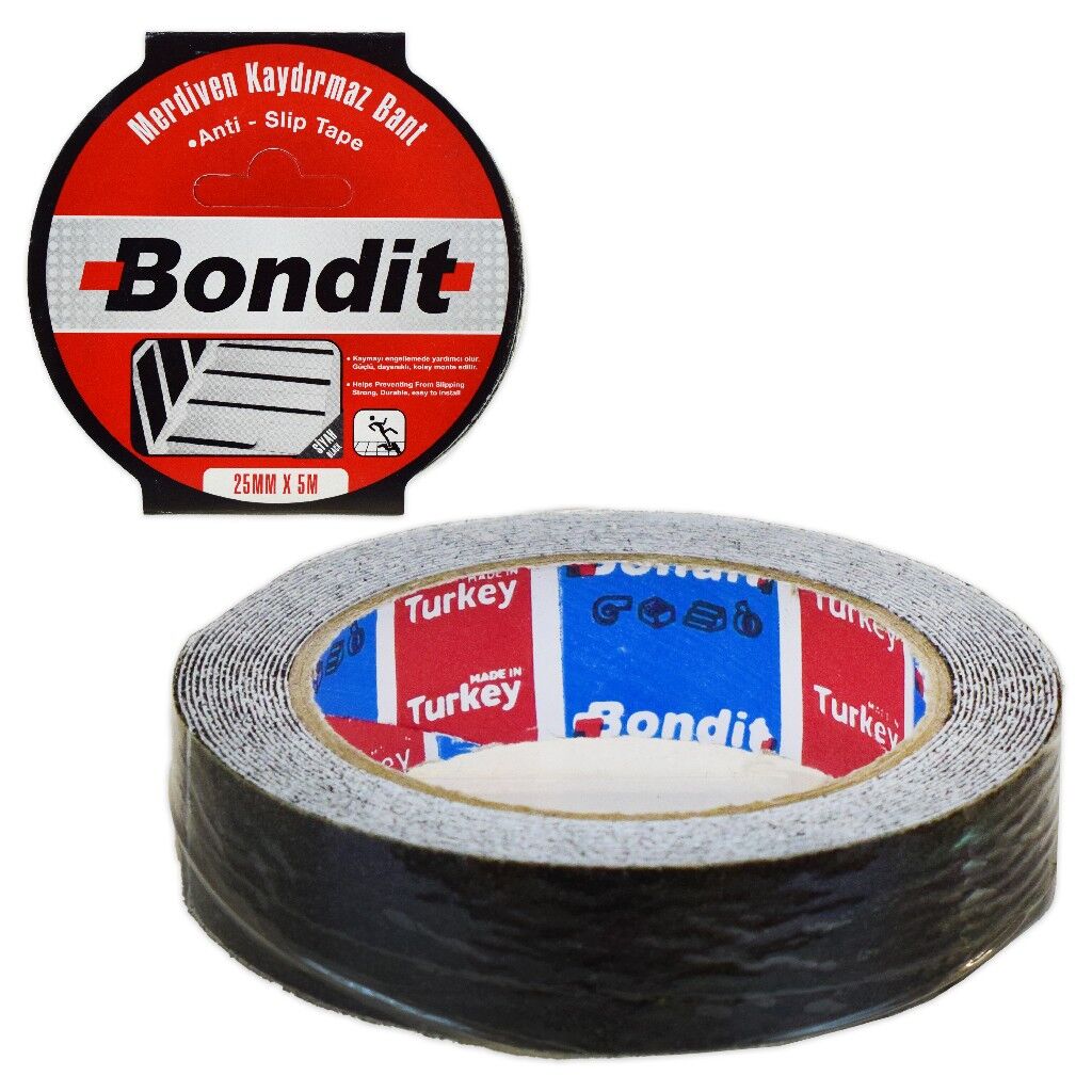 BONDİT MERDİVEN KAYDIRMAZ BANT 25MM*5MT SİYAH BNMK2505