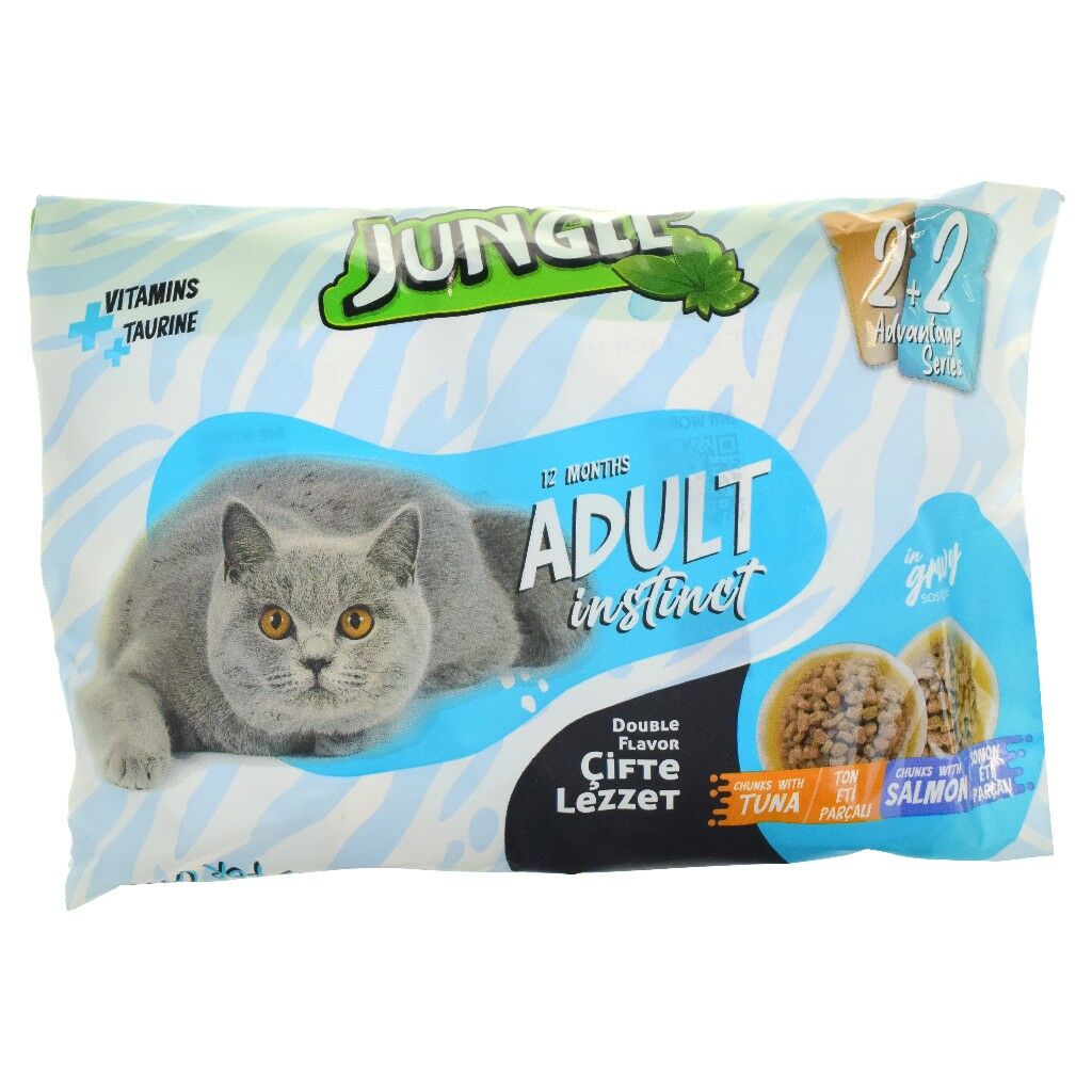 JUNGLE YETİŞKİN KEDİ TON-SOMONLU 4*100 GR