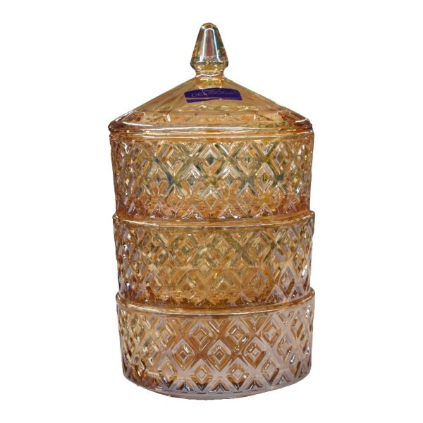 CAM ÜÇ KATLI KAPAKLI KURABİYELİK  DSTG1055B/L3HA