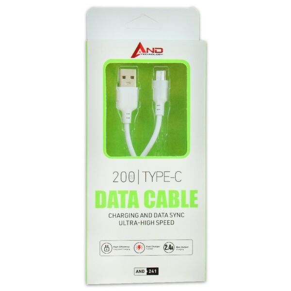 AND TYPE-C DATA KABLO 2.4A 2 MT AND-241