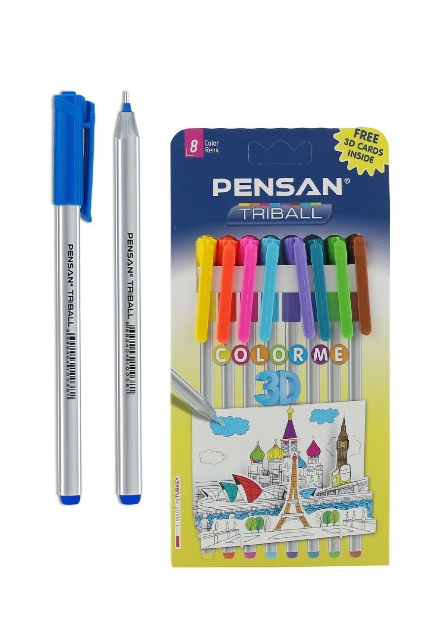 PENSAN TRIBALL 8 Lİ TÜKENMEZ KALEM COLOR 1003