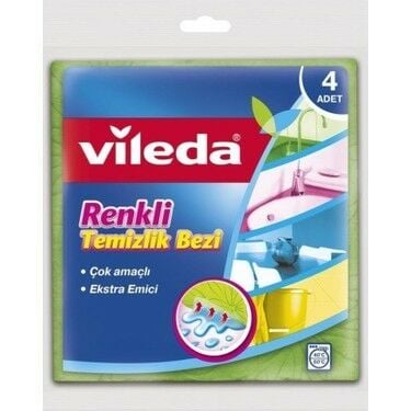 VİLEDA RENKLİ TEMİZLİK BEZİ 4LÜ