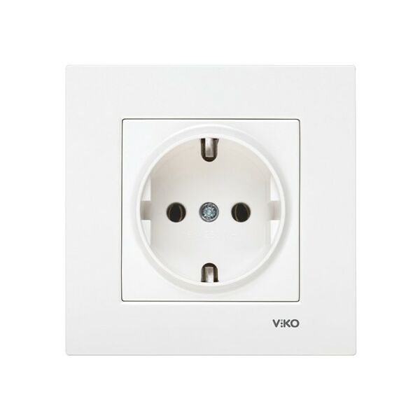 VİKO KARRE BEYAZ TOPRAKLI PRİZ VK-90960708