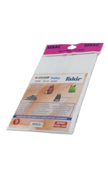 SERAÇ BEZ SÜPÜRGE TORBASI ARÇELLİK NO:49