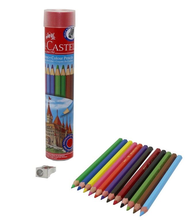 FABER CASTELL REDLİNE METAL TÜP KURU BOYA KALEMİ 12 Lİ