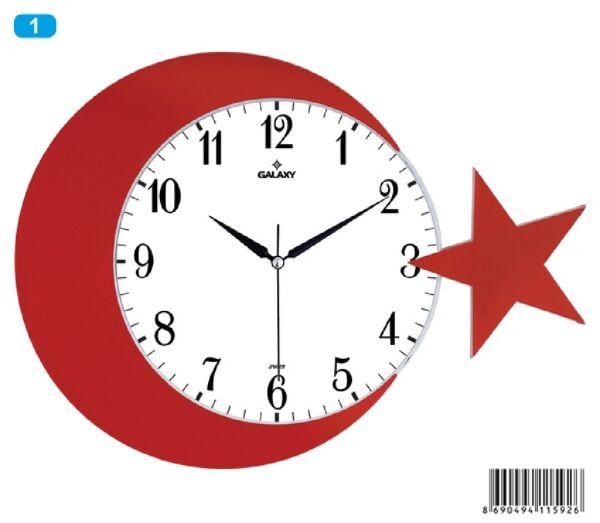 GALAXY AYYILDIZ DUVAR SAATİ 134-1