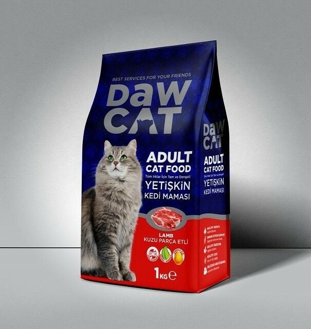 DAWCAT KUZU PAÇA ETLİ YETİŞKİN KEDİ MAMASI 1 KG
