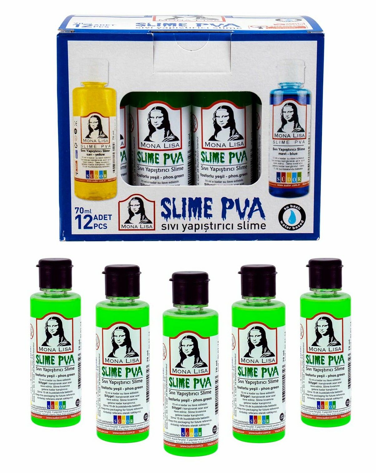 SÜDOR SIVI SLİME YAPIŞTIRICI 70 ML NEON YEŞİL SL01-14