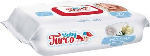 BABY TURCO ISLAK MENDİL 90LI BEYAZ SABUN