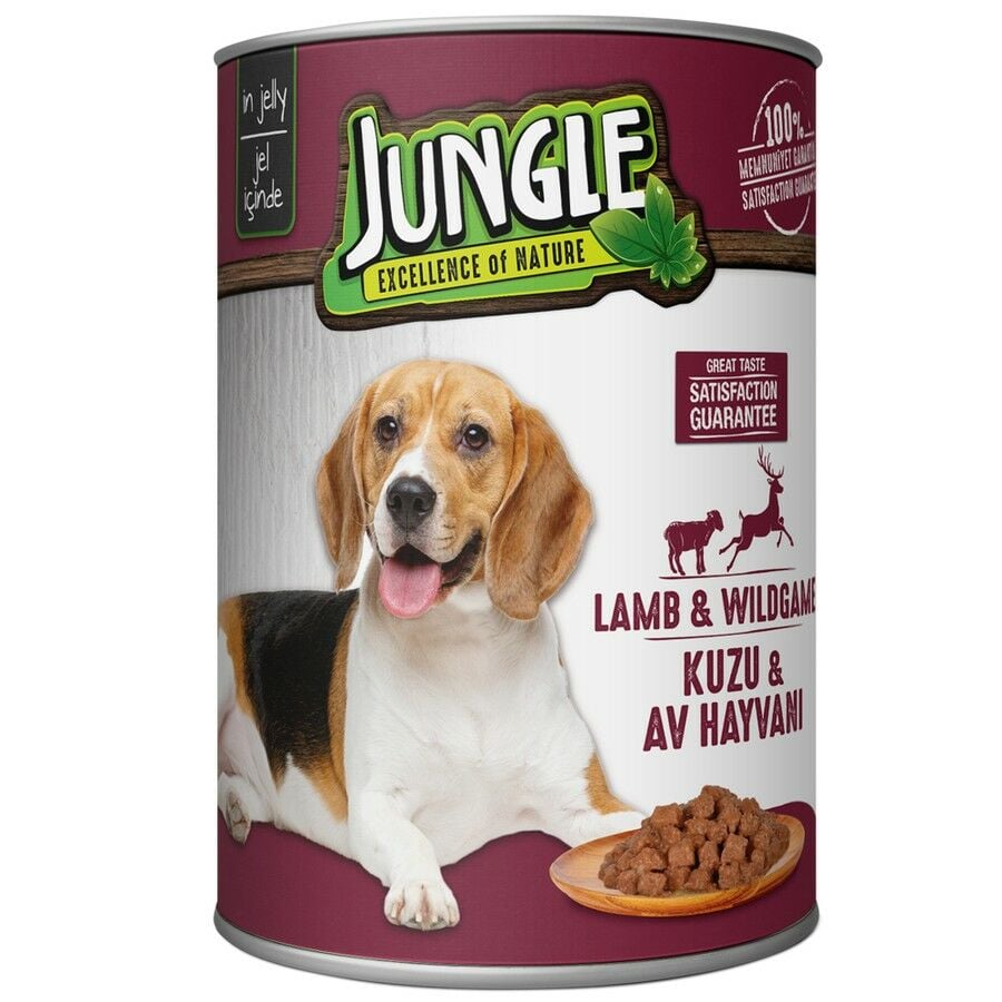JUNGLE 400 GR KÖPEK KUZU ETLİ AV HAYVANI KONSERVESİ