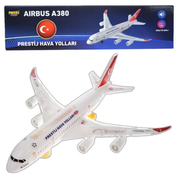 PRESTİJ KUTULU IŞIKLI MÜZİKLİ UÇAK A-380 FAB.1505