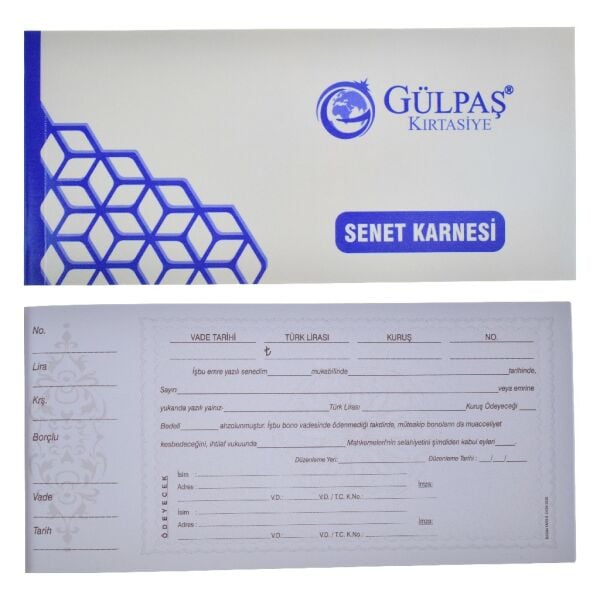 GÜLPAŞ SENET KARNESİ KARTON KAPAK 50 YP.148