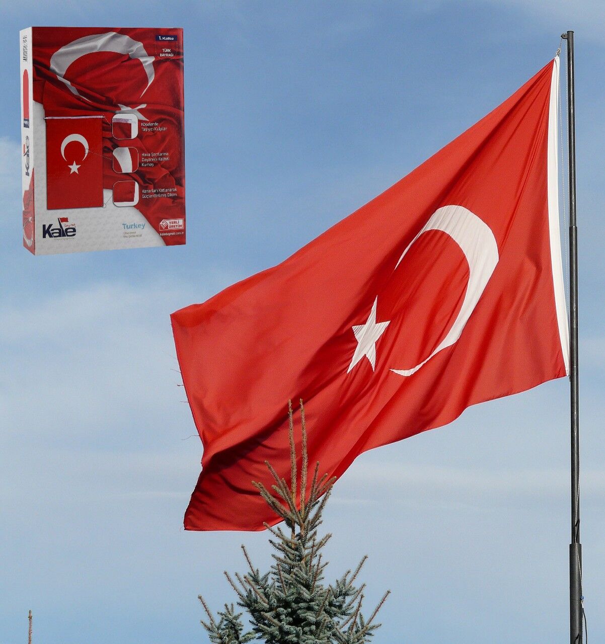 TÜRK BAYRAĞI 70*105 ALPAKA