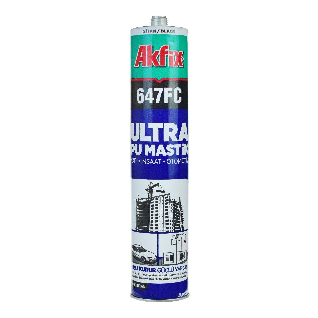 AKFİX PU MASTİK OTOMOTİV YAPI 280 ML SİYAH P6 AA473