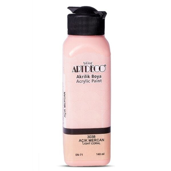 ARTDECO AKRİLİK BOYA 140 ML AÇIK MERCAN 3038