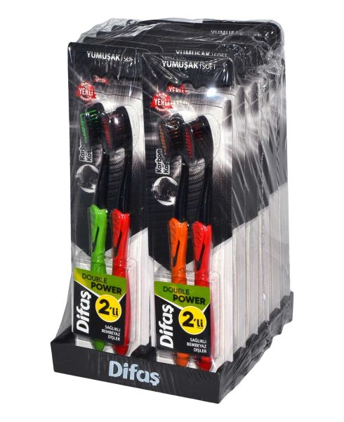 DİFAŞ DOUBLE POWER 2Lİ DİŞ FIRÇASI