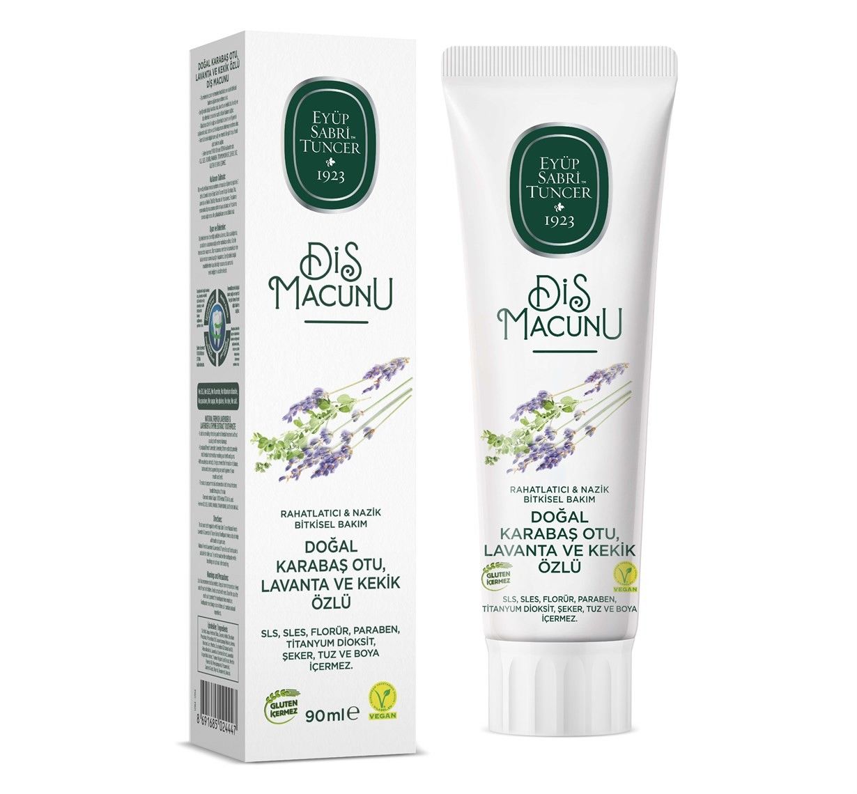E.SABRİ TUNCER 90ML DOĞAL KARABAŞ OTU-LAVANTA-KEKİK ÖZLÜ DİŞ MACUNU