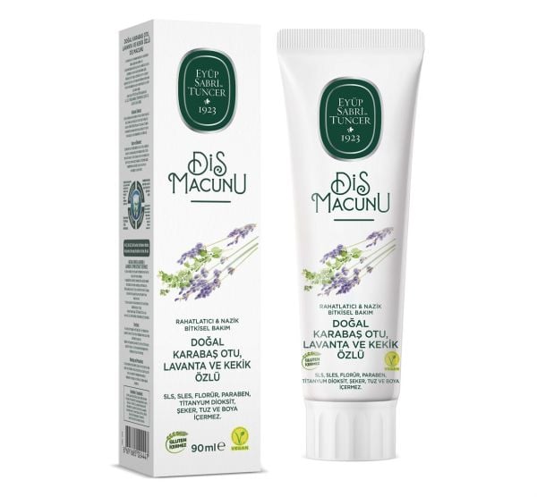 E.SABRİ TUNCER 90ML DOĞAL KARABAŞ OTU-LAVANTA-KEKİK ÖZLÜ DİŞ MACUNU