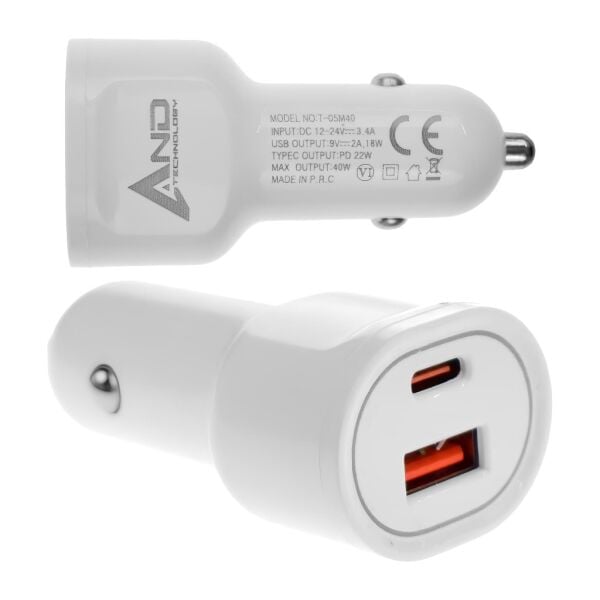 AND 40 W DUAL PORT ARAÇ ŞARJ 3,4 A AND-705