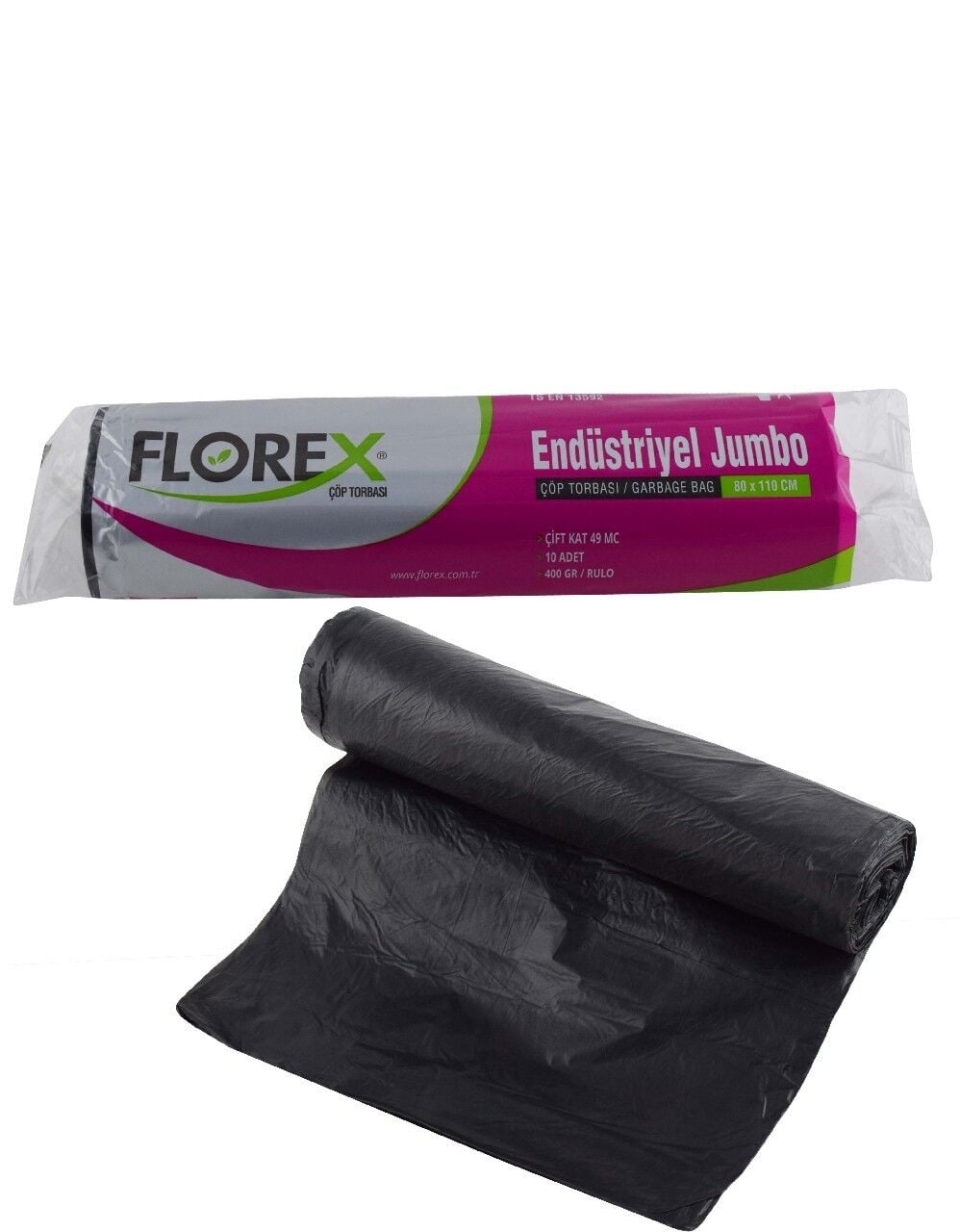 FLOREX ENDÜSTRİYEL JUMBO ÇÖP POŞETİ KOD:514 (80x110 400gr)