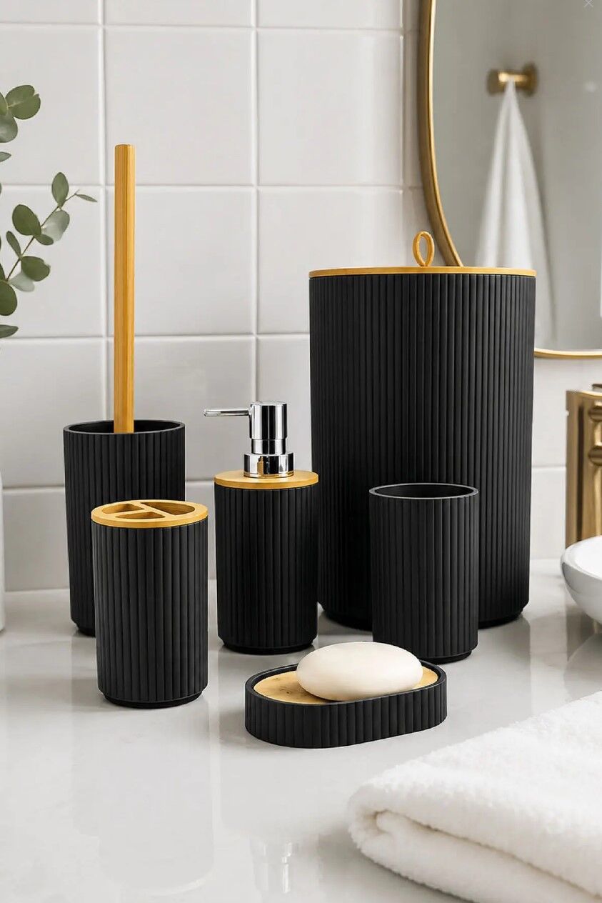 VICHY BANYO SETİ 6 PRÇ  SİYAH VCHY-6866