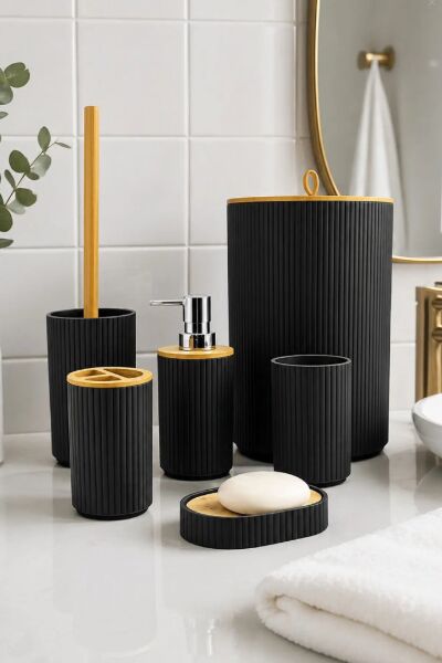 VICHY BANYO SETİ 6 PRÇ  SİYAH VCHY-6866