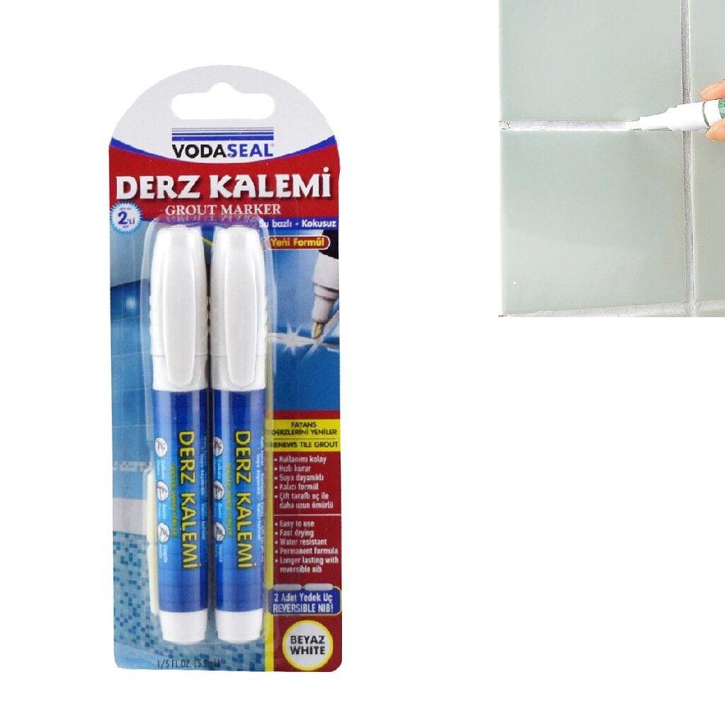 VODASEAL İKİLİ DERZ KALEMİ BEYAZ DRK002