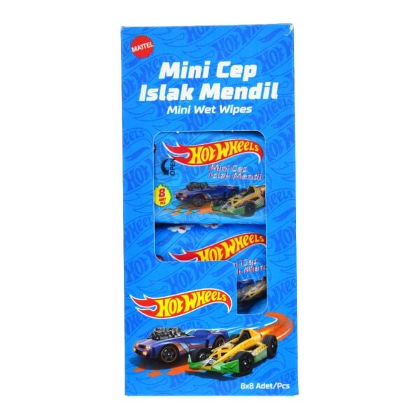 HOTWHEELS ISLAK MİNİ CEP MENDİLİ 8*8