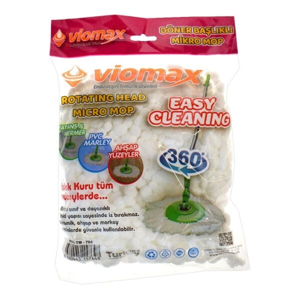 VİOMAX DÖNER BAŞLIKLI MİKRO İPLİ MOP TM-764