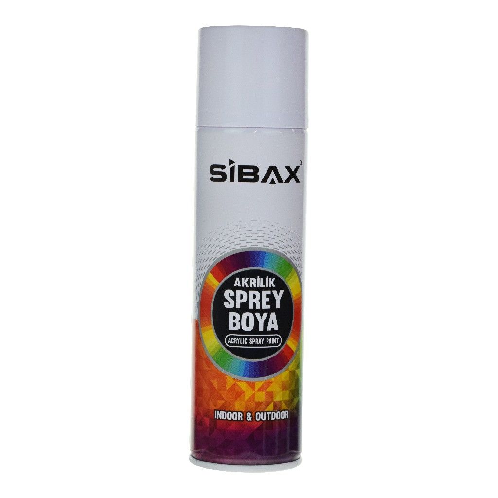 SİBAX AKRİLİK SPREY BOYA 250ML MAT BEYAZ RAL9010