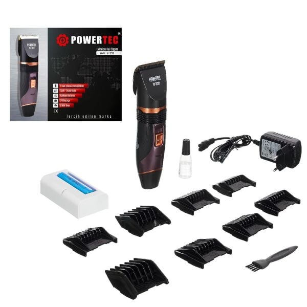 POWERTEC TR3200 ÇİFT BATARYALI SAÇ KESME MAKİNESİ