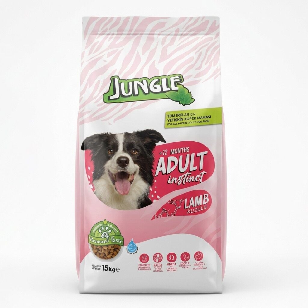 JUNGLE KUZU ETLİ YETİŞKİN  KÖPEK MAMASI 15 KG