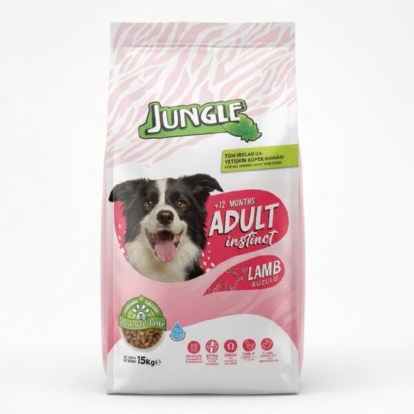 JUNGLE KUZU ETLİ YETİŞKİN  KÖPEK MAMASI 15 KG