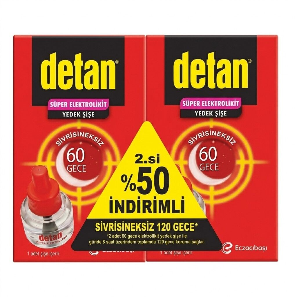DETAN 60 GECE ELEKTROLİKİT YEDEK 2 Lİ