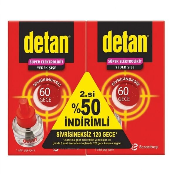 DETAN 60 GECE ELEKTROLİKİT YEDEK 2 Lİ