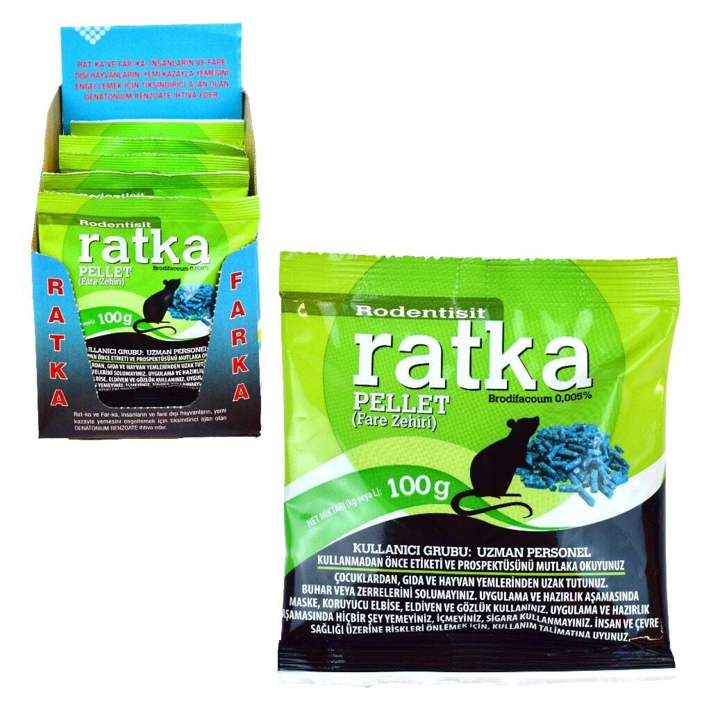 RAT-KA PELLET FARE ZEHİRİ 100 GR