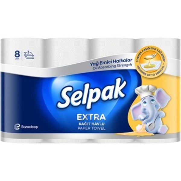 SELPAK EXTRA 8 Lİ HAVLU YAĞ EMİCİ