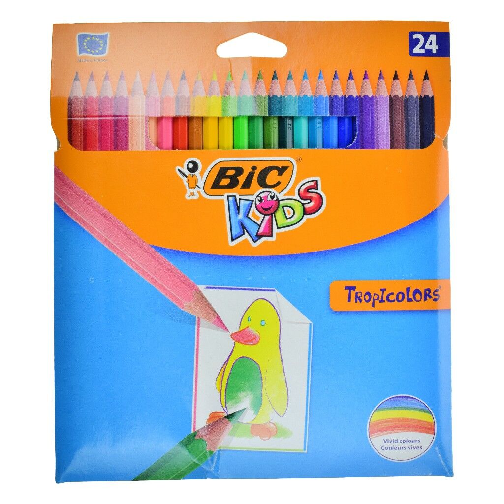 BİC TROPICOLORS KURU BOYA 24 LÜ