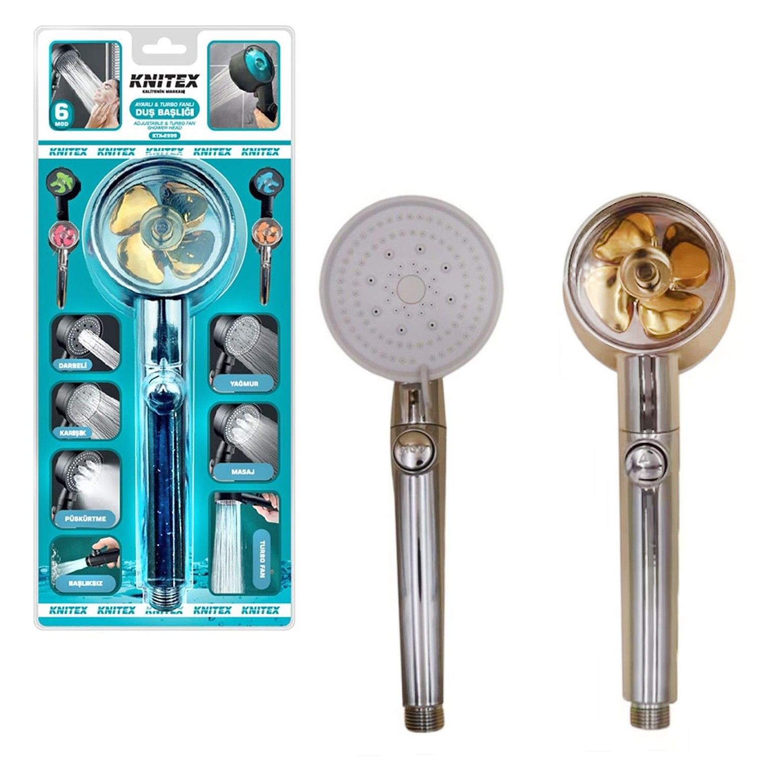 KNITEX 5-K AYARLI TURBO FANLI DUŞ BAŞLIĞI KTX-2999