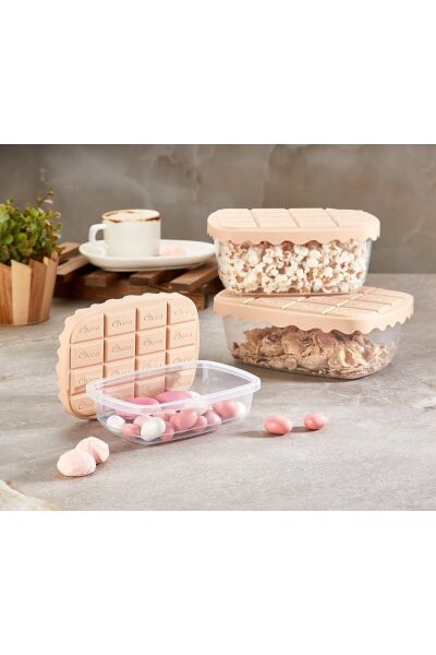 SUNPLAST CHOCO SAKLAMA KABI 500ML 3LÜ SC-4278