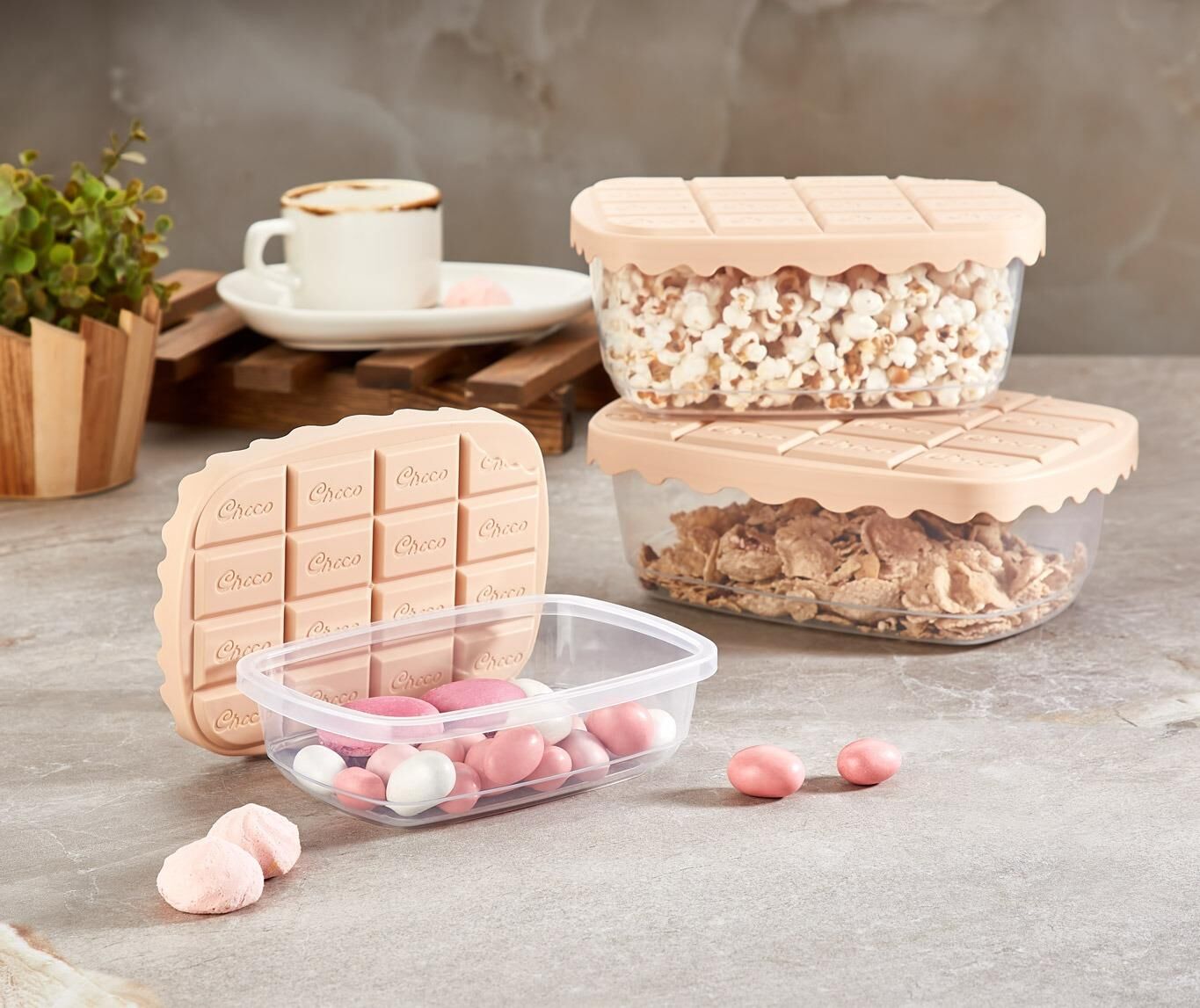 SUNPLAST CHOCO SAKLAMA KABI 500ML 3LÜ SC-4278