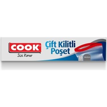 COOK ÇİFT KİLİTLİ BUZDOLABI POŞETİ