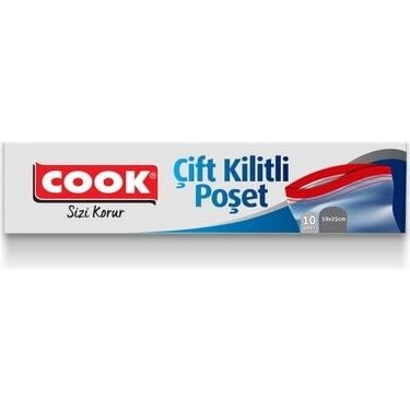COOK ÇİFT KİLİTLİ BUZDOLABI POŞETİ
