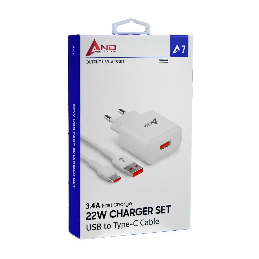 AND TYPE-C 22 W 3,4 A SARJ SET AND-A7