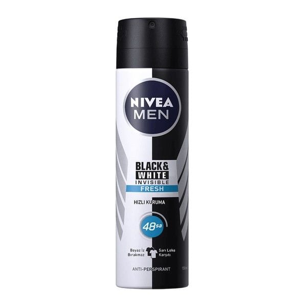 NİVEA DEO 150ML INV B&W FRESH ERKEK